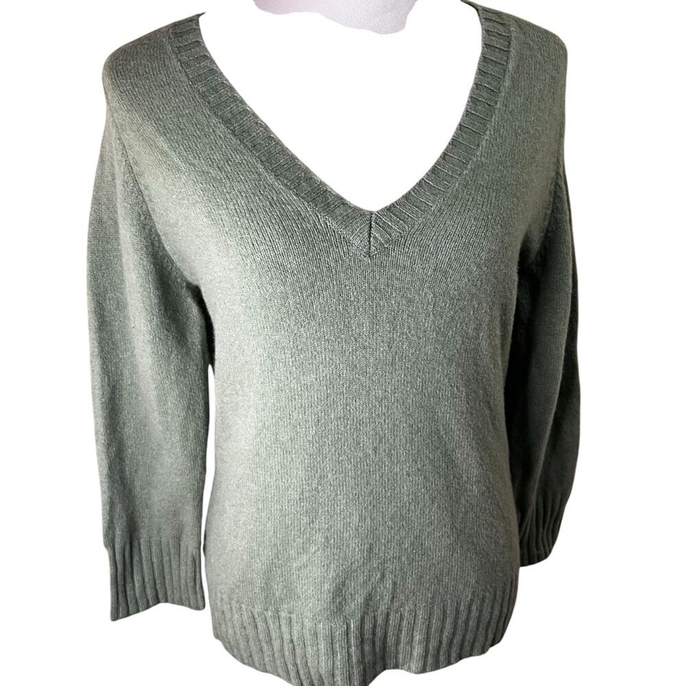 GAP | 97% Lambswool | Vintage Y2K V-Neck Sweater Celery Green | Women’s Large